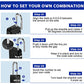 50 Pack 3 Digit Combination Lock Small Combo Locks Waterproof Luggage Number Padlock for Backpack Suitcases Traveling Toolbox School Gym Employee Locker (50 Count)