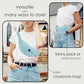 Large Dusty Blue Fanny Pack for Women Crossbody Bag Travel Essential