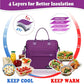 Purple Lunch Box for Women Insulated Lunch Bag Fits Bento Boxes