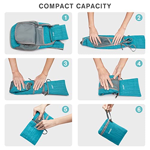 10 15L Small Rucksack Foldable Backpack Lightweight Packable Daypack Travel Outdoor Hiking Shoulder Bag