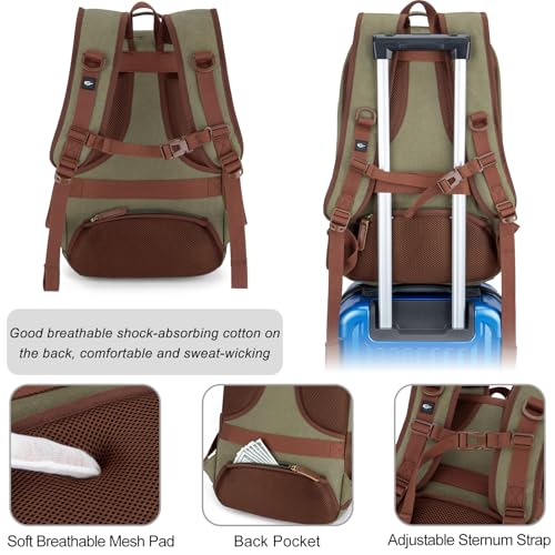 Canvas Laptop College Backpack for Men and Women