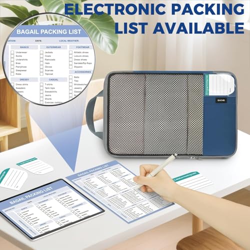 4 Set/6 Set/8 Set Compression Packing Cubes Travel Accessories Expandable Packing Organizers(HalfMesh,8-Navy)