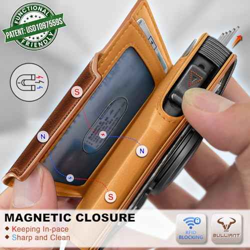 Men Airtag Leather Wallet Metal Case Money Clip