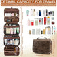 Hanging Toiletry Bag Removable Travel Bag PU leather Makeup Cosmetic Organizer Kit