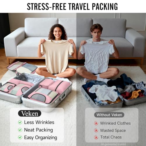 10 Set Packing Cubes for Travel Essentials (99 Count)