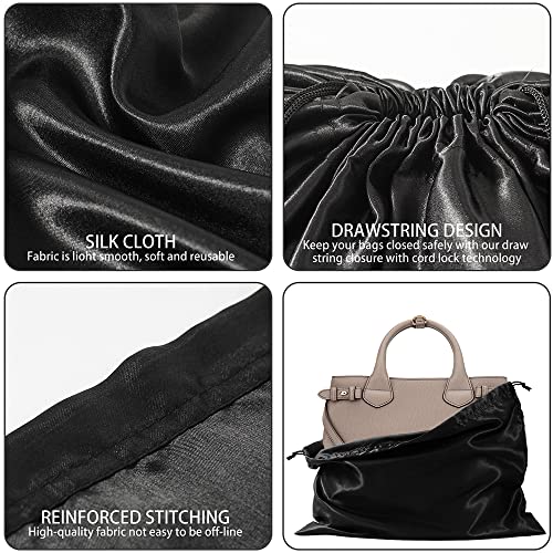 6 Pack Dust Bags for Handbags Silk Dust Cover Bag for Handbags Purses Shoes Boots (6 Count)