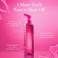 Women's Razor Shave Kit, 1 Rose Razor Handle + 6 Blade Refills + Super Pink Glossy Shave Oil