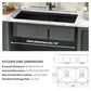 36 Inch Matte Black Double Bowl Kitchen Sinks