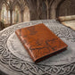 Handmade genuine Leather Wallet Map engrave