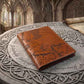 Handmade genuine Leather Wallet Map engrave