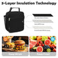 Kids Lunch Box Insulated Letter Print Soft Bag Mini Cooler Back to School Thermal Meal Tote Kit for Girls