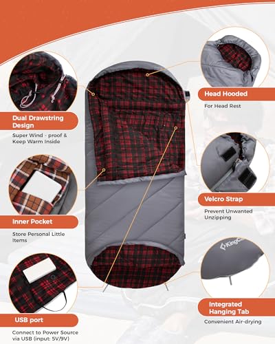 Heated Sleeping Bag for Adults