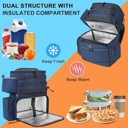 Fishing Backpack for Men with Rod Holders & Insulated Cooler