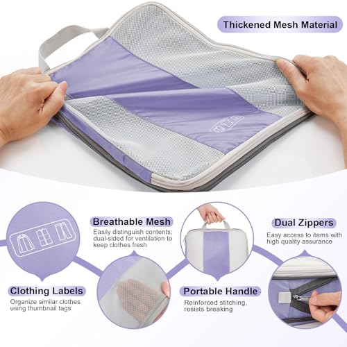 10 Set Compression Packing Cubes for Travel Essentials (10 Count)
