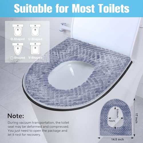4 Pcs Toilet Seat Covers Pads for Bathroom (4 Count)