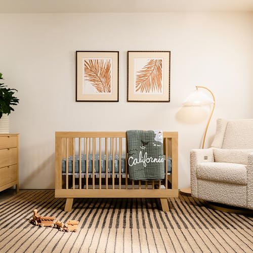 Hudson 3-in-1 Convertible Baby Crib, Honey