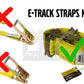 8 Pack Ratchet Strap 2" x 16' E Track Heavy-Duty Cargo Tie Downs 4400LBS