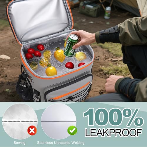 Large 52 Can Insulated Waterproof Leakproof Cooler Backpack (52 Count)