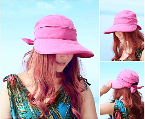 Sun Hats for Women with UV Protection Wide Brim Sun Hat Visor Summer Beach Outdoor Foldable Womens Cap