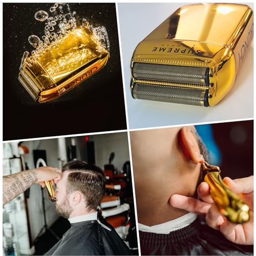 2-in-1 T-Shaper Trimmer & Crunch Foil Shaver | STF602 Electric Razor & ST5200 Beard Trimmer Barber Haircut Kit | Gold