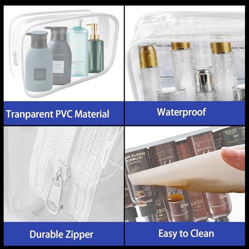 16 Pack Waterproof Cosmetic Bag TSA Approved Toiletry Bag (16 Count)
