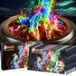 12 Pack) Magic Campfire Fire Color Changing Packets for Fire Pit, Indoor/Outdoor Fireplace, Bonfire - Rainbow Magical Flame, Camping Accessory, Compatible with Wood