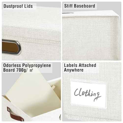 15" Fabric Storage Box with Lids (3 Count)