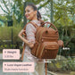 Leather Diaper Bag Backpack