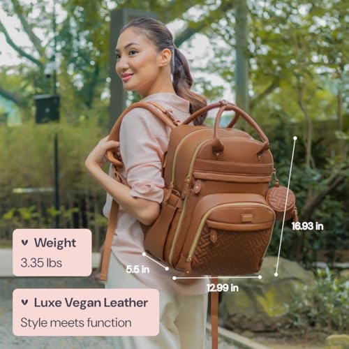 Leather Diaper Bag Backpack