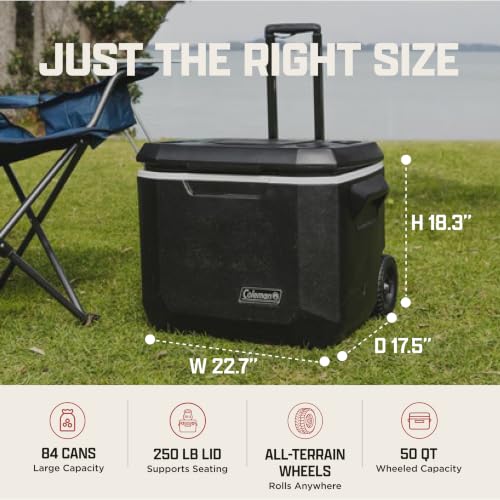 Xtreme 50qt Rolling Cooler with Wheels