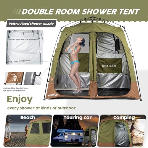 Portable Camping Shower Tent Deluxe Changing Room Easy Set Up Privacy Shelter