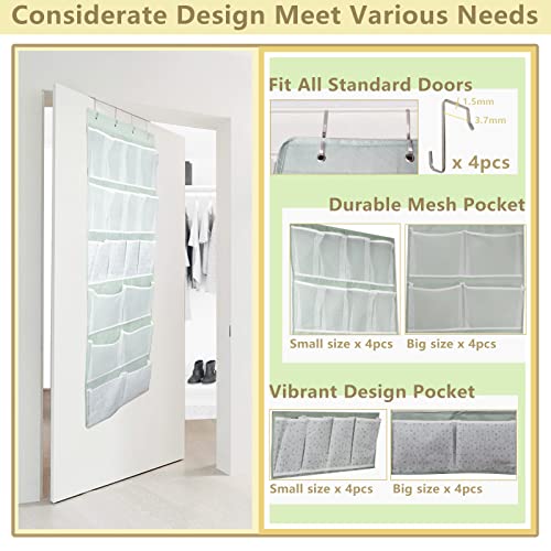 2 Pack 18 Pocekts Over the Door Shoes Organizer (2 Count)