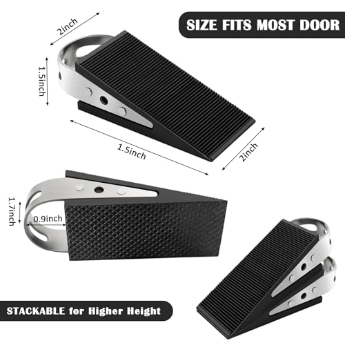 Rubber Door Stopper Wedge (12 Count)