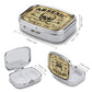 Metal 2 Compartment Pill Organizer Travel Friendly Portable Compact Pill Box Cute Pill Case to Hold Vitamins