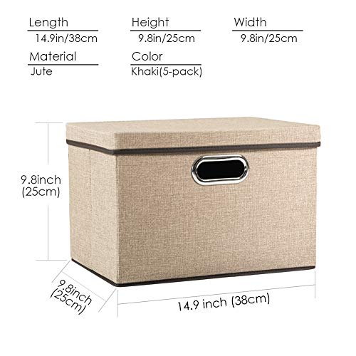 Collapsible Storage Containers with Lids [5 (5 Count)