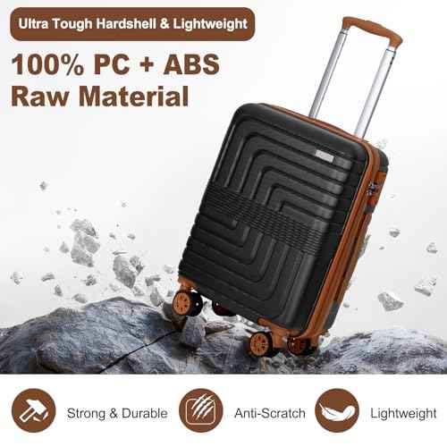 Hardside Expandable 3PCS Luggage Set with Spinner Wheels (3 Count)