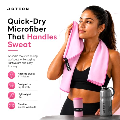 Microfiber Gym Towels 5 Pack Quick Dry (5 Count)