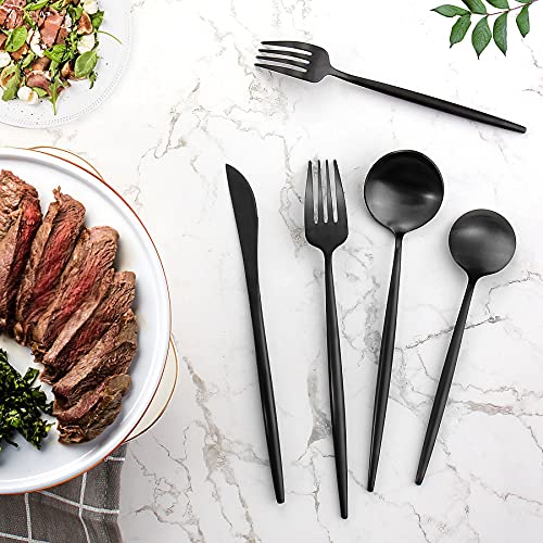 Matte Black Silverware Set for 4 (4 Count)
