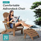 Outdoor Adirondack Chairs with 2 Cup Holders