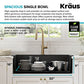 Bellucci Workstation 33" Single Bowl Granite Kitchen Sink in Metallic Black w