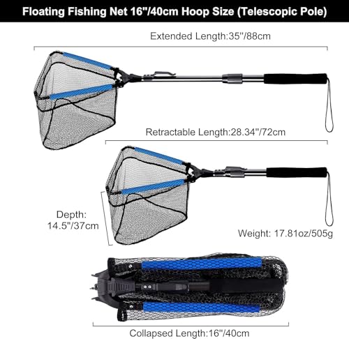Fishing Net Fish Floating Landing Net with Handle