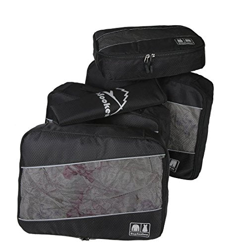 5 Set Packing Cubes for Travel Large Suitcase Luggage Organizer Bags Travel Accessories Vacation 4 Cubes 1 Laundry Pouch Bag (5 Count)