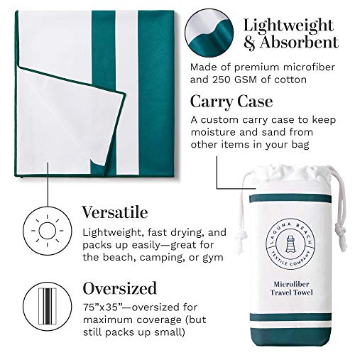 Laguna Beach Textile Co. Recycled Microfiber Quick Dry Beach Towel