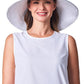 Coolibar UPF 50+ Women's Brittany Beach Hat - Sun Protective White
