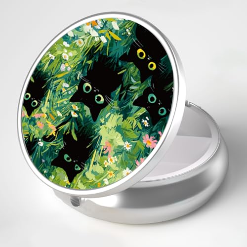 Pill Box 3 Compartment Portable Travel Medicine Box with Mirror