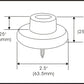 QCAA Stainless Steel Wall Mount Concave Door Stop, 2-1/2" Diameter, ORB Oil Rubbed Bronze, 12 Pack