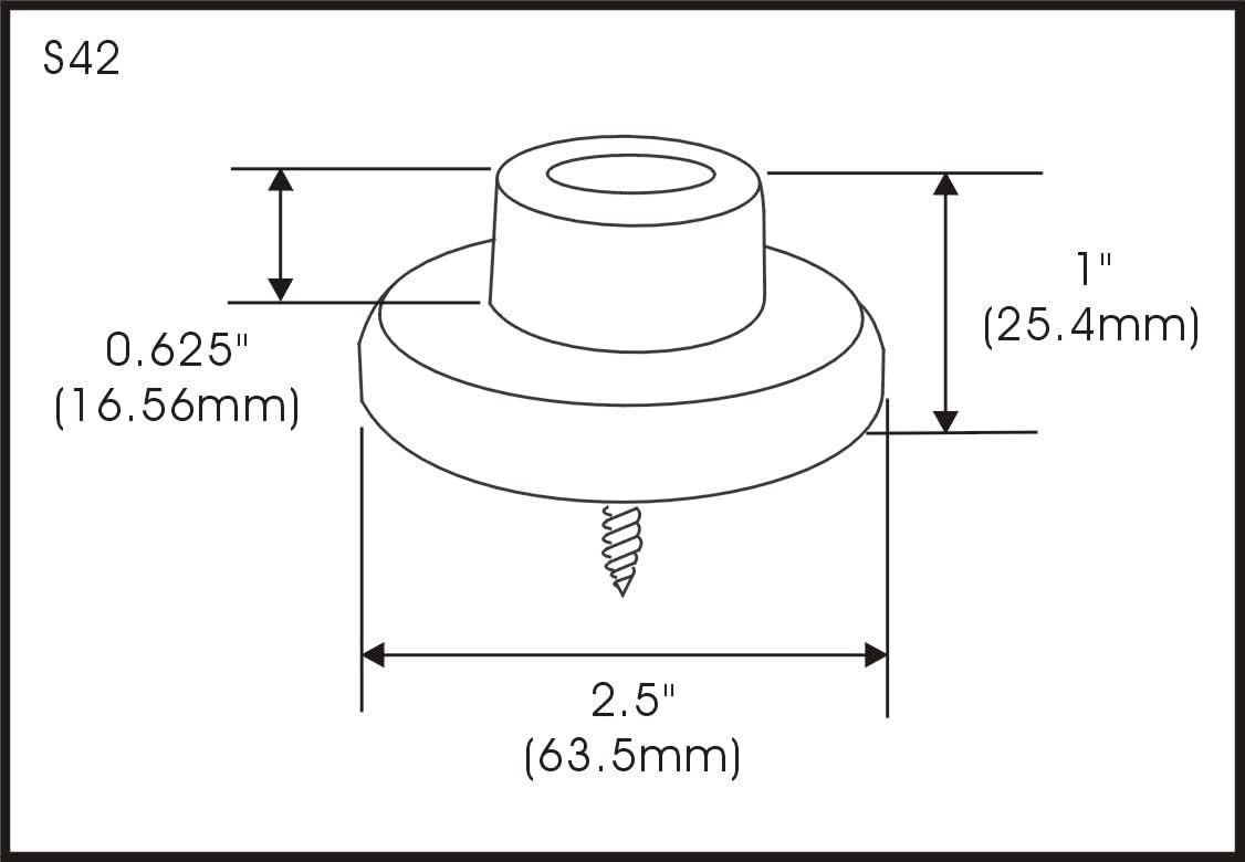 QCAA Stainless Steel Wall Mount Concave Door Stop, 2-1/2" Diameter, ORB Oil Rubbed Bronze, 12 Pack