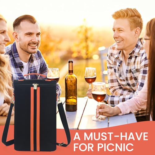 2 Bottle Insulated Wine Carrier Tote (2 Count)