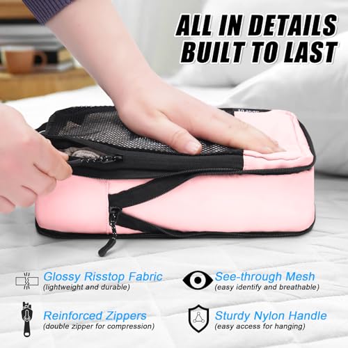 4 PCS Set Compression Packing Cubes for Travel (4 Count)