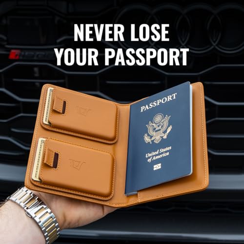 Passport Wallet with AirTag Holder
